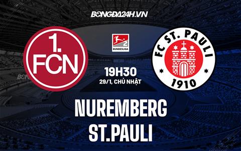 Nhận định - dự đoán Nurnberg vs St Pauli 19h30 ngày 29/1 (Hạng 2 Đức 2022/23)