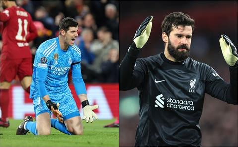 Courtois và Alisson thi nhau báo đội nhà