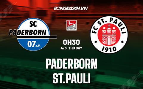 Nhận định bóng đá Paderborn vs  St.Pauli 0h30 ngày 4/3 (Hạng 2 Đức 2022/23)