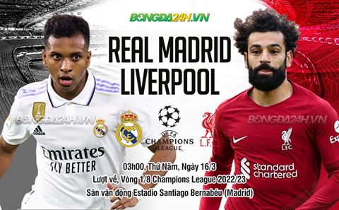 Nhận định Real Madrid vs Liverpool (03h00 ngày 16/3): Thêm một kịch bản gây sốc?