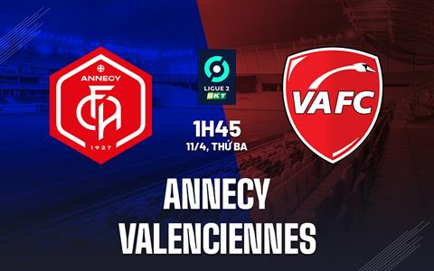 Nhận định Annecy vs Valenciennes 1h45 ngày 11/4 (Hạng 2 Pháp 2022/23)