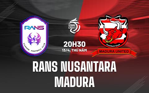 Nhận định RANS Nusantara vs Madura 20h30 ngày 13/4 (VĐ Indonesia 2022/23)