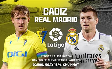 Nhận định Cadiz vs Real Madrid (02h00 ngày 16/4): Tâm trí ở Stamford Bridge