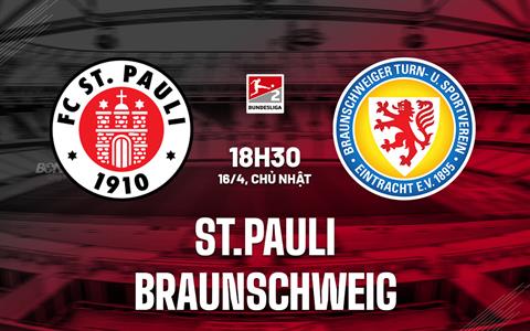 Nhận định St.Pauli vs Braunschweig 18h30 ngày 16/4 (Hạng 2 Đức 2022/23)