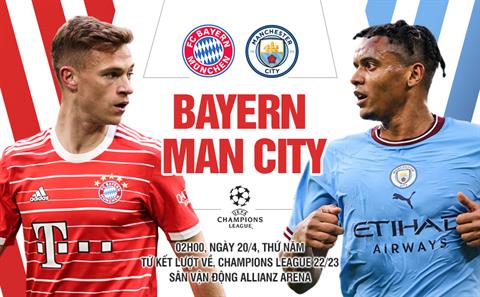 Nhận định Bayern Munich vs Man City (02h00 ngày 20/4): Allianz Arena cũng không cứu nổi Hùm xám