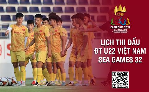 Lịch thi đấu của ĐT U22 Việt Nam tại SEA Games 32