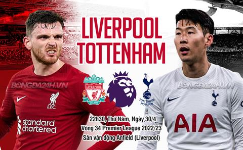 Nhận định Liverpool vs Tottenham (22h30 ngày 30/4): Anfield thiêu rụi giấc mơ của Gà trống