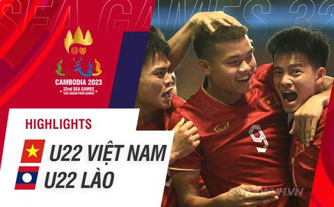 Video tổng hợp: U22 Việt Nam - U22 Lào (Bảng B SEA Games 32)