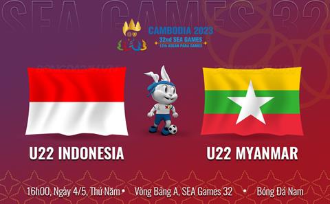 Hủy diệt Myanmar, U22 Indonesia mở toang cánh cửa vào bán kết SEA Games 32