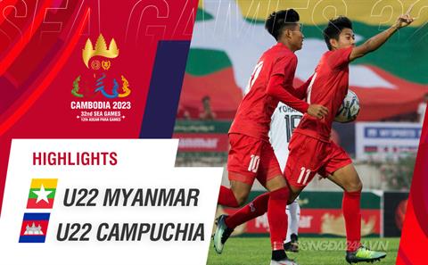 Video tổng hợp: U22 Myanmar - U22 Campuchia (Bảng A SEA Games 32)