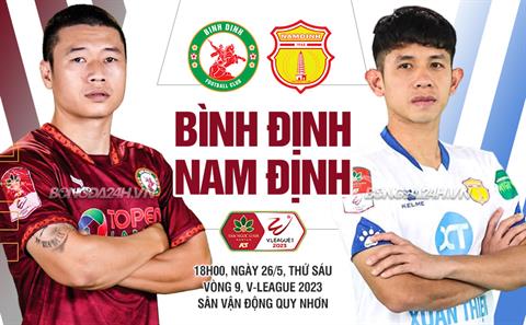 Nhận định Bình Định vs Nam Định (18h00 ngày 26/5): Chờ bản lĩnh đội khách