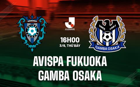 Nhận định Avispa Fukuoka vs Gamba Osaka 16h00 ngày 3/6 (VĐQG Nhật 2023)