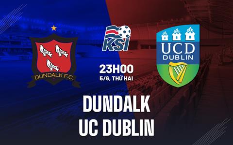 Nhận định bóng đá Dundalk vs UC Dublin 23h00 ngày 5/6 (VĐQG Ireland 2023)