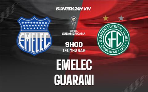 Nhận định - dự đoán Emelec vs Guarani 9h00 ngày 8/6 (Copa Sudamericana 2023)