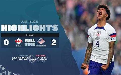 Highlights Canada - Mỹ | Tân vương gọi tên Xứ cờ hoa | Chung kết Concacaf Nations League 2022/23