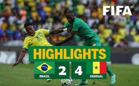 Highlights Brazil - Senegal | Sư tử hạ đẹp Vũ công Samba | Giao hữu quốc tế 2023
