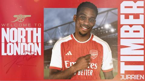 CHÍNH THỨC: Jurrien Timber cập bến Arsenal