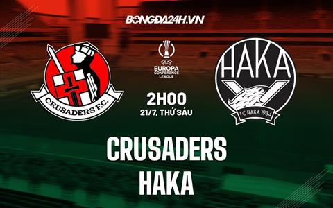 Nhận định bóng đá Crusaders vs Haka 2h00 ngày 21/7 (Conference League 2023/24)