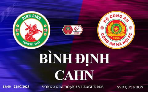 Trực tiếp Bình Định vs CAHN link xem kqbd V-League 22/7/2023