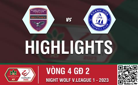 Video tổng hợp: Bình Dương - Khánh Hòa (Vòng 4 nhóm B V-League 2023)