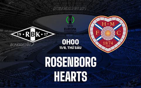 Nhận định Rosenborg vs Hearts 0h00 ngày 11/8 (Conference League 2023/24)