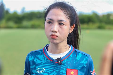 Búp bê Hà Nam hạnh phúc khi ghi bàn cho ĐT nữ Việt Nam