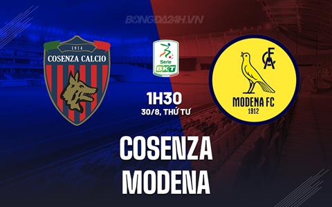 Nhận định Cosenza vs Modena 01h30 ngày 30/8 (Hạng 2 Italia 2023/24)