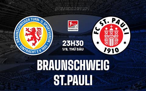 Nhận định Braunschweig vs St.Pauli 23h30 ngày 1/9 (Hạng 2 Đức 2023/24)