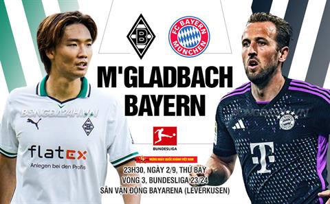 Nhận định Gladbach vs Bayern Munich (23h30 ngày 2/9): Hạ đối thủ kị rơ