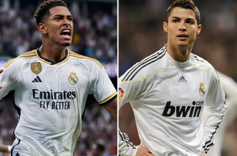 Jude Bellingham cân bằng thành tích với Cristiano Ronaldo