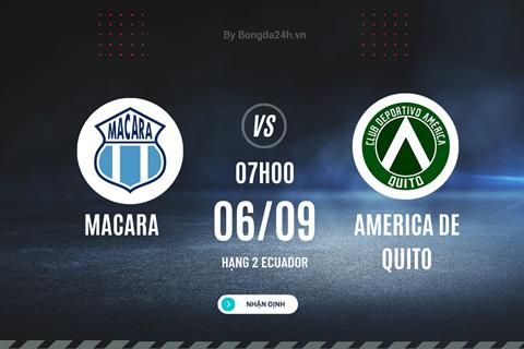 Nhận định Macara vs America de Quito 7h00 ngày 6/9 (Hạng 2 Ecuador 2023)