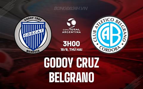 Nhận định Godoy Cruz vs Belgrano 3h00 ngày 18/9 (Cúp Liên đoàn Argentina 2023)
