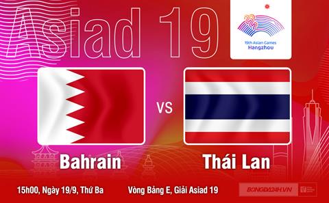 Nhận định Olympic Bahrain vs Thái Lan (15h00 ngày 19/9): Thử thách với Voi chiến