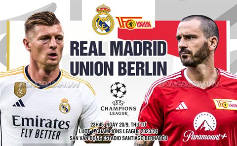 Nhận định Real Madrid vs Union Berlin (23h45 ngày 20/9): 3 điểm cho Los Blancos