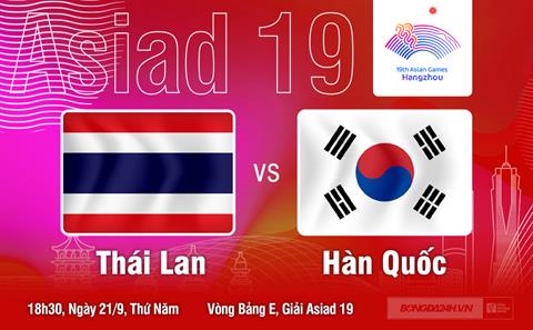 Nhận định Olympic Thái Lan vs Hàn Quốc (18h30 ngày 21/9): Voi chiến khó tránh thất bại