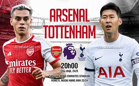 Nhận định Arsenal vs Tottenham (20h00 ngày 24/9): Đưa Spurs trở lại mặt đất