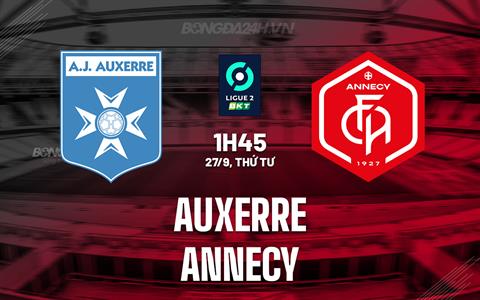 Nhận định bóng đá Auxerre vs Annecy 1h45 ngày 27/9 (Hạng 2 Pháp 2023/24)