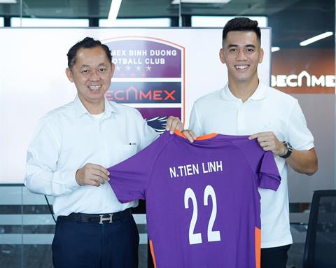 Bình Dương thông báo cảm ơn và tiếp tục gắn bó' với tiền đạo Tiến Linh 