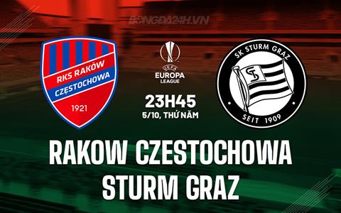 Nhận định Rakow Czestochowa vs Sturm Graz 23h45 ngày 5/10 (Europa League 2023/24)