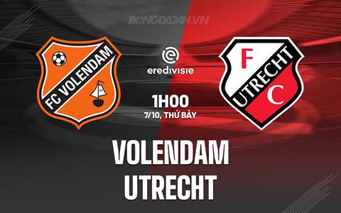 Nhận định Volendam vs Utrecht 1h00 ngày 7/10 (VĐQG Hà Lan 2023/24)