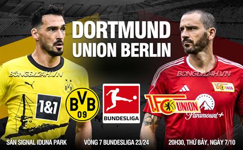 Dortmund đánh bại Union Berlin dưới cơn mưa bàn thắng