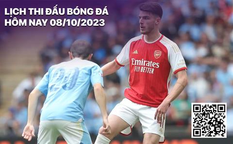 Lịch thi đấu bóng đá hôm nay 8/10/2023: Arsenal đại chiến Man City