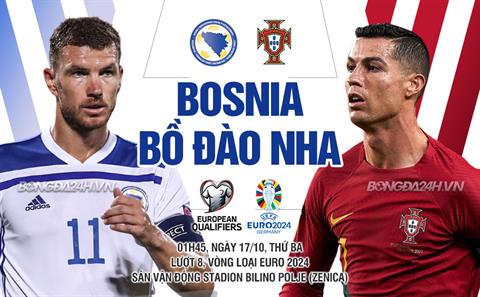 Nhận định Bosnia vs Bồ Đào Nha (01h45 ngày 17/10): Chủ nhà khát điểm