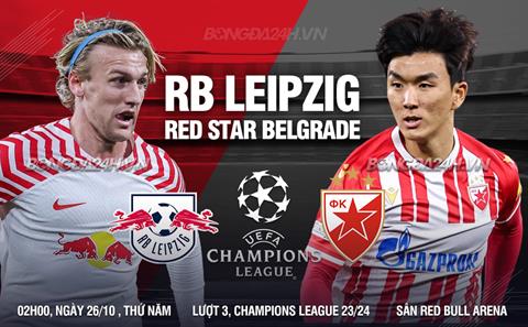 Nhận định Leipzig vs Crvena Zvezda 2h00 ngày 26/10 (Bảng G Champions League 2023/24)