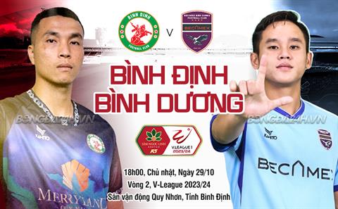 Nhận định Bình Định vs Bình Dương (18h00 ngày 29/10): Đối đầu căng thẳng