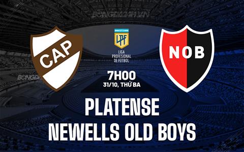 Nhận định Platense vs Newells Old Boys 7h15 ngày 31/10 (VĐQG Argentina 2023)