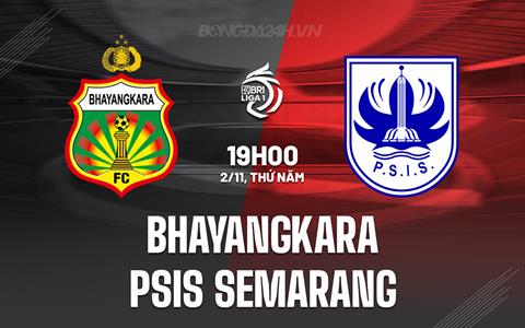 Nhận định Bhayangkara vs PSIS Semarang 19h00 ngày 2/11 (VĐQG Indonesia 2023/24)