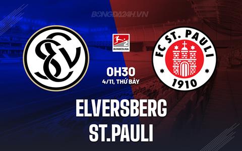 Nhận định Elversberg vs St Pauli 0h30 ngày 4/11 (Hạng 2 Đức 2023/24)