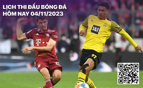 Lịch thi đấu bóng đá hôm nay 4/11/2023: Dortmund vs Bayern