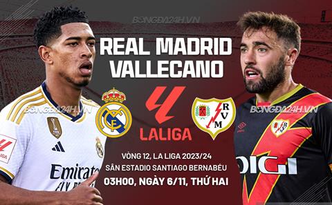 Nhận định Real Madrid vs Vallecano (03h00 ngày 06/11): Củng cố ngôi đầu